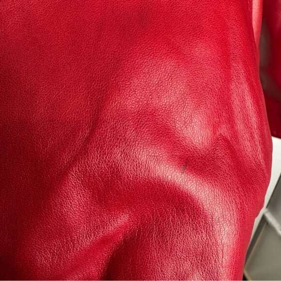 Danier Women's Red Leather Jacket - Picture 6 of 12